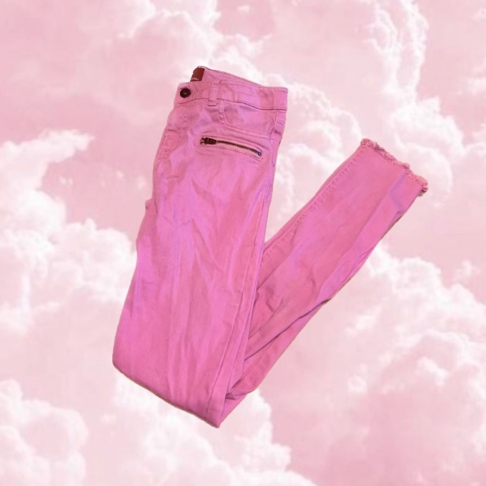 💖Hot Pink Arizona Skinny Jeans with distressed ends